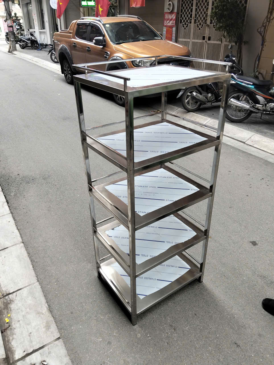 Kệ inox 5 tầng để giày dép